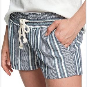 Briggs linen blend striped shorts